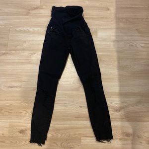 Articles Of Society Black Distressed Maternity Pants